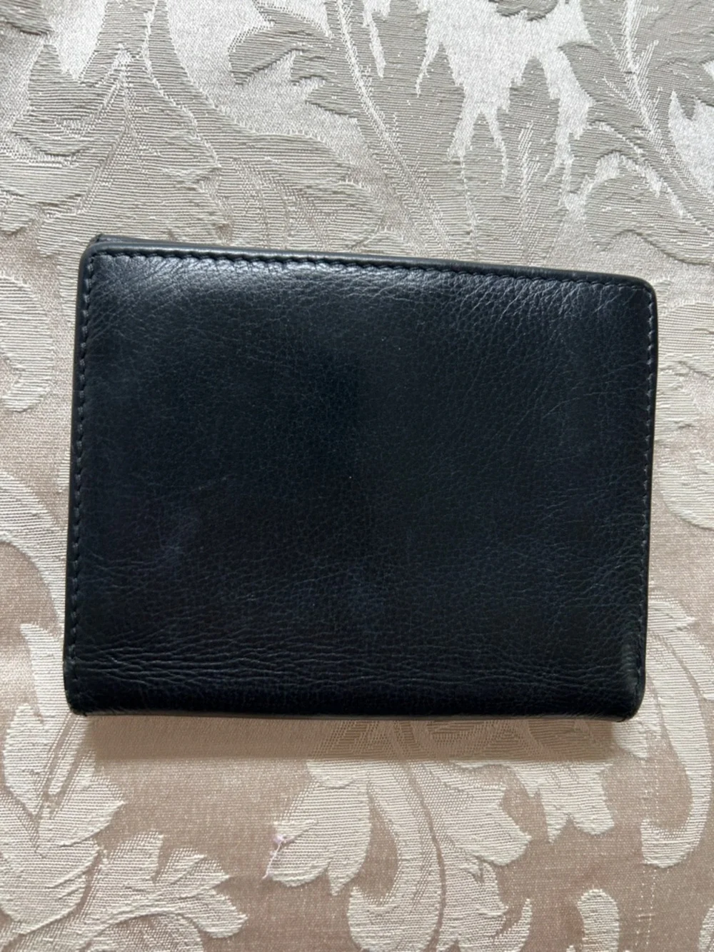 7032. Authentic Christian Dior Black Leather Wallet w/COA. Soft buttery leather.